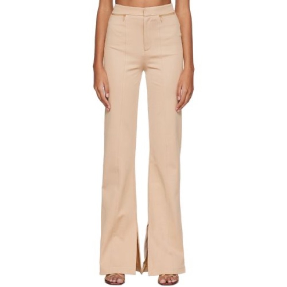 Gauge81 Boise High Rise Tan Wide Leg Trouser Pants